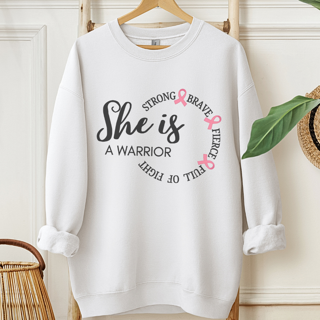 She is🎗️Cancer support Sweatshirt