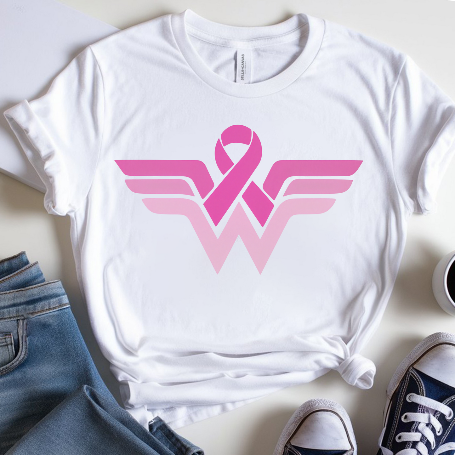 Wonder Woman Breast🎗️ Cancer Support T-shirt