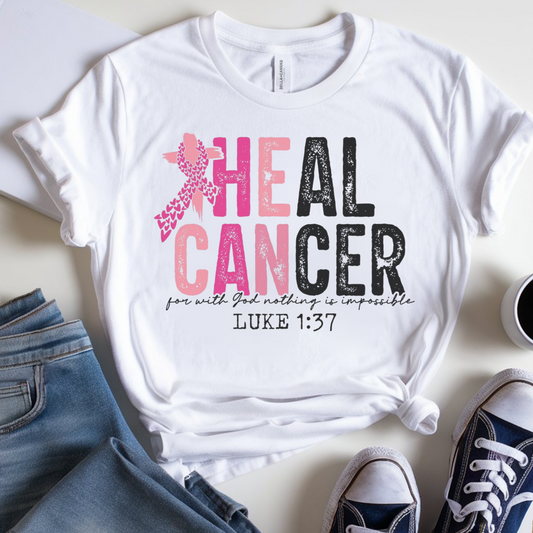 Luke 1:37🎗️ Cancer Support T-shirt