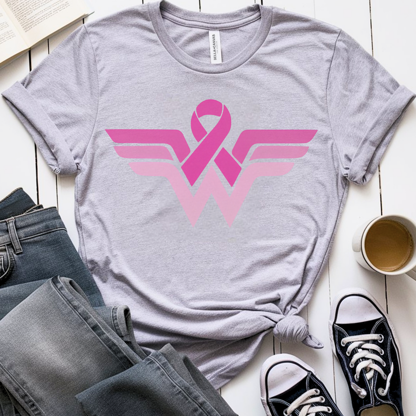 Wonder Woman Breast🎗️ Cancer Support T-shirt