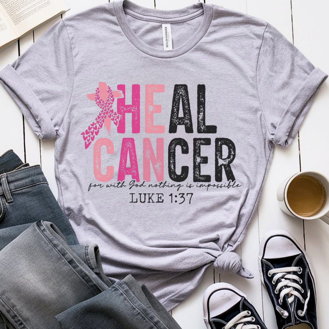Luke 1:37🎗️ Cancer Support T-shirt