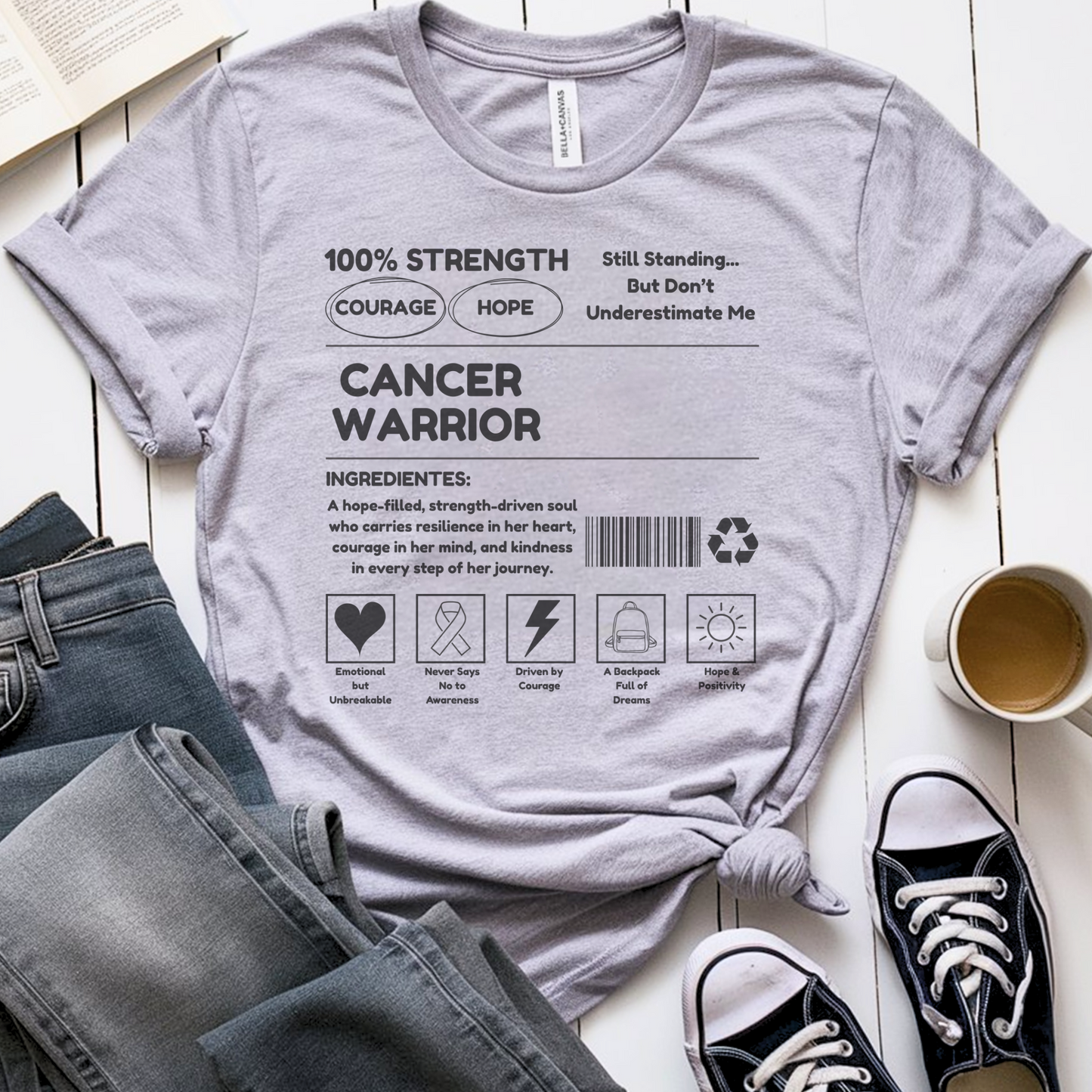 100% Strength🎗️ Cancer Support T-shirt