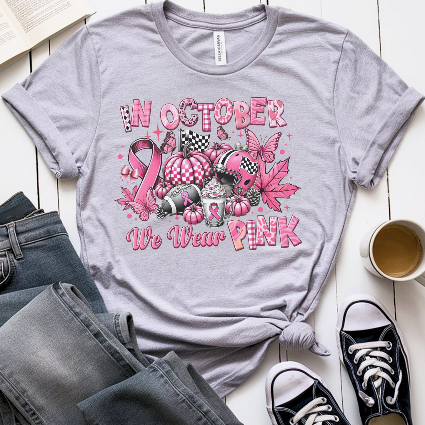 Rugby October🎗️ Cancer Support T-shirt