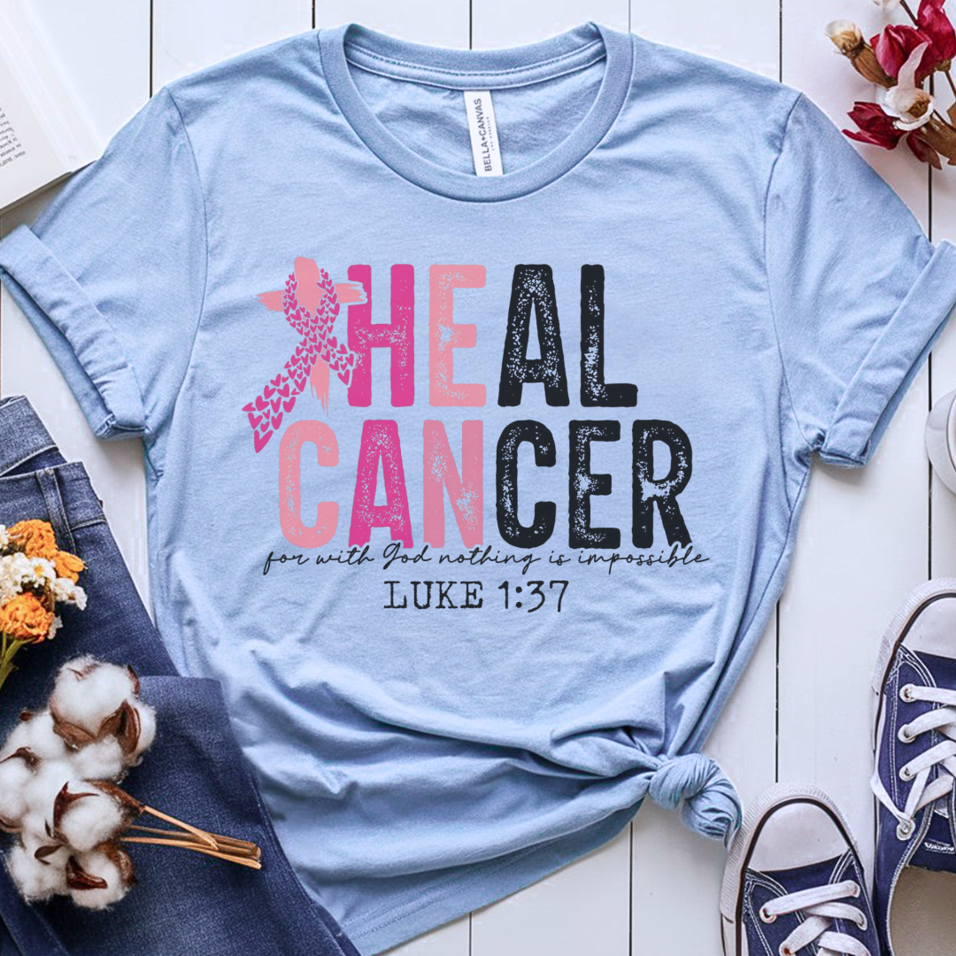 Luke 1:37🎗️ Cancer Support T-shirt