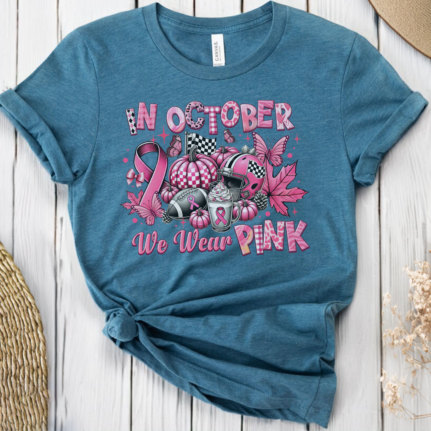 Rugby October🎗️ Cancer Support T-shirt
