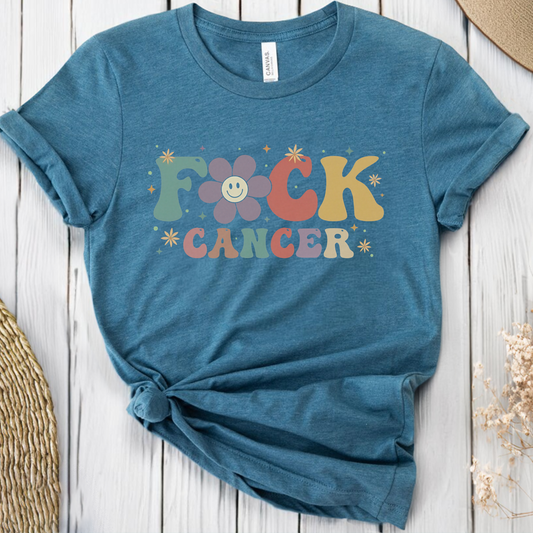 F. Cancer Flower🎗️ Cancer Support T-shirt