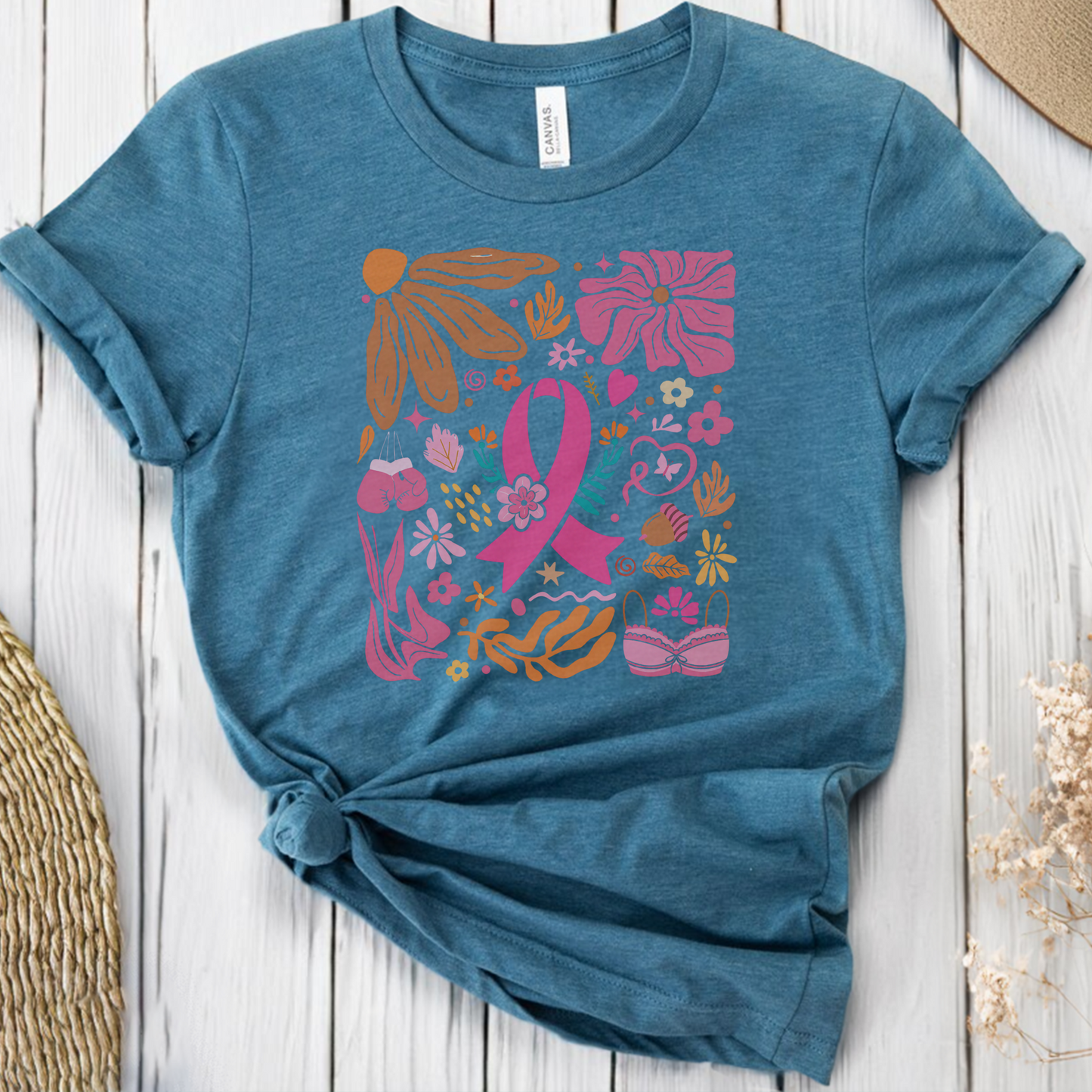 Flowers🎗️ Cancer Support T-shirt