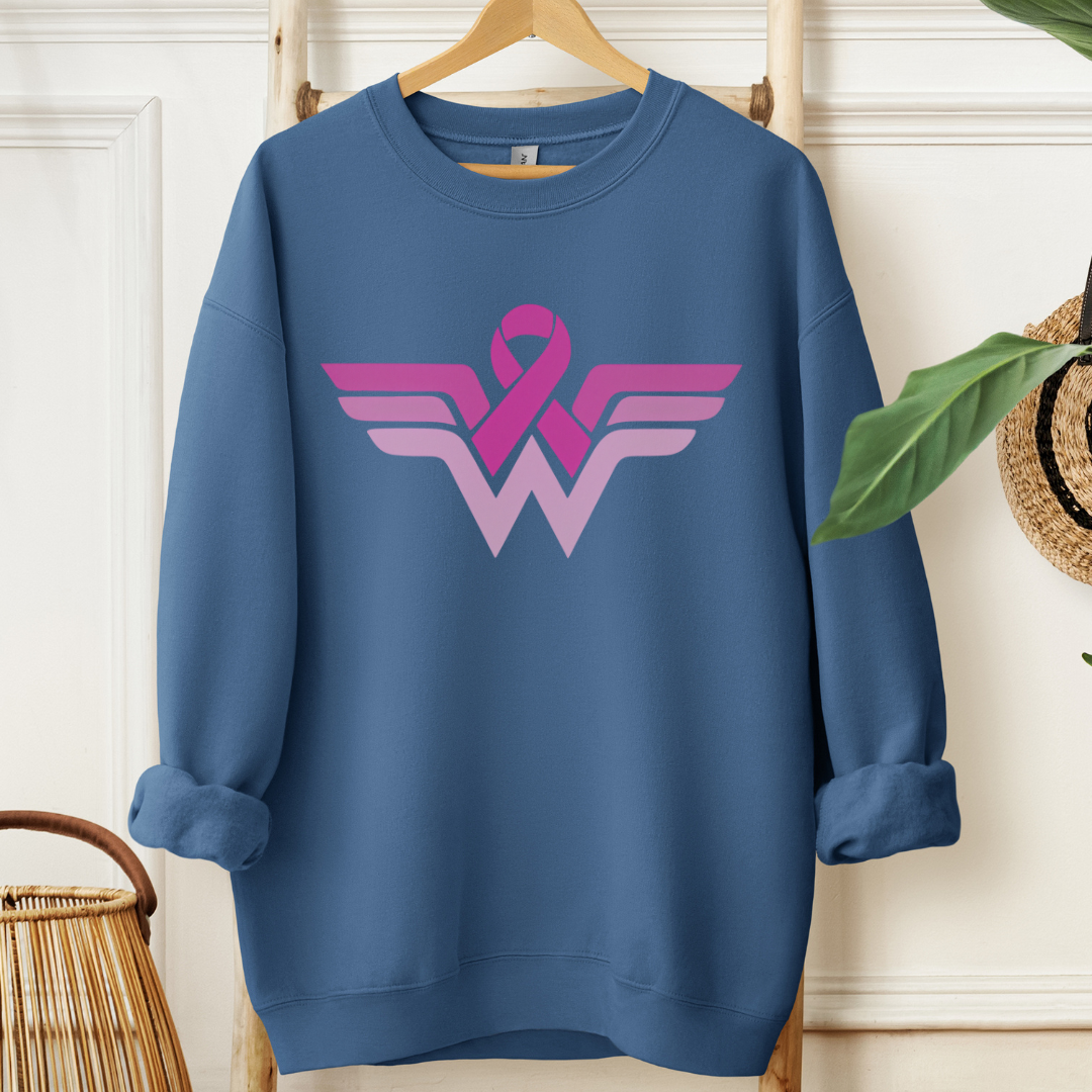 Wonder Woman Breast🎗️Cancer support Sweatshirt