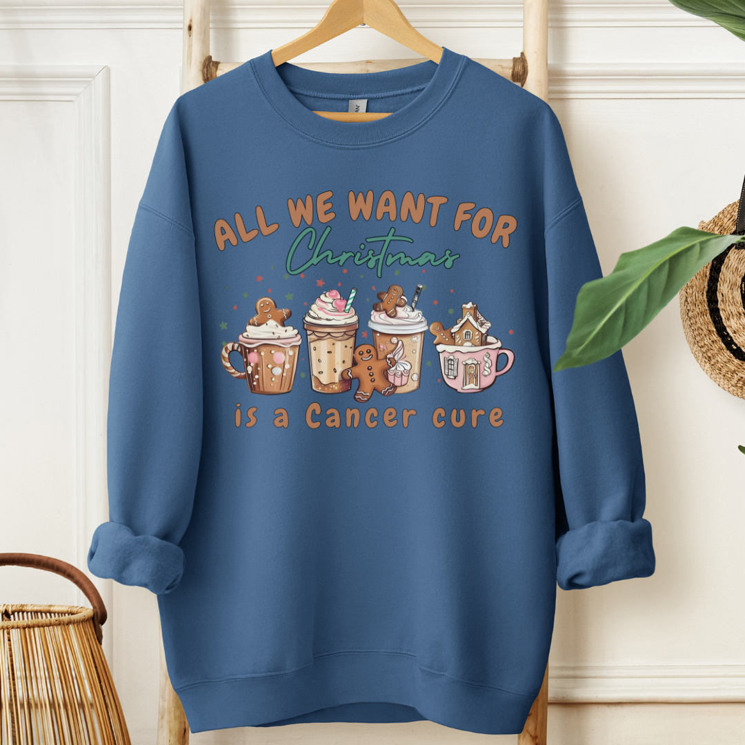 Cure🎗️Cancer support Sweatshirt (Christmas Limited Edition)