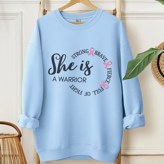 She is🎗️Cancer support Sweatshirt