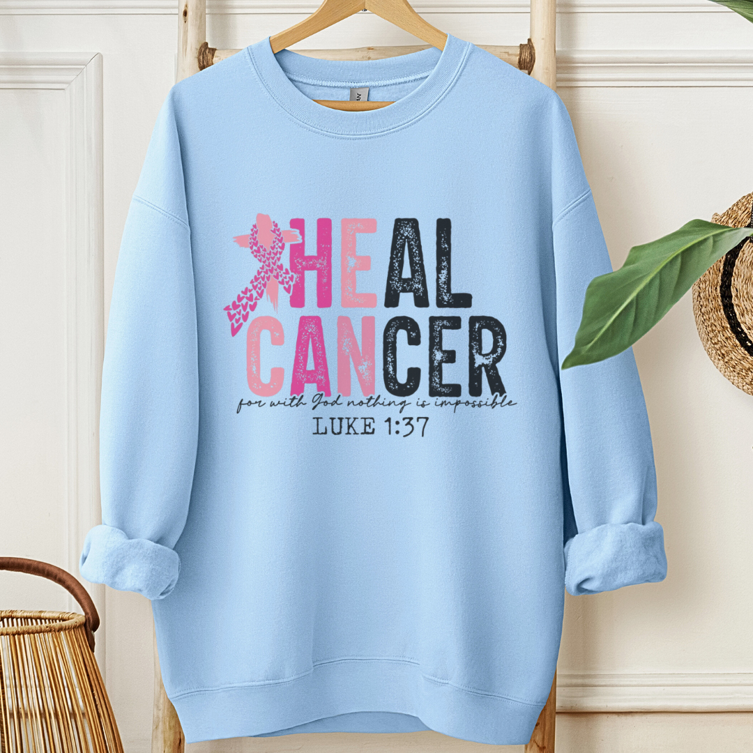Luke 1:37🎗️Cancer support Sweatshirt