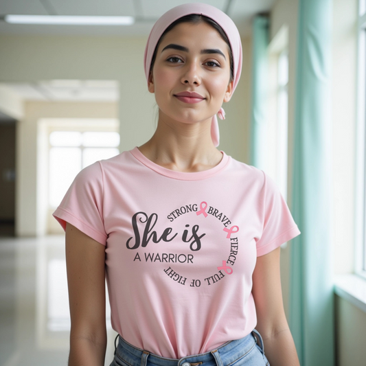 She is🎗️ Cancer Support T-shirt