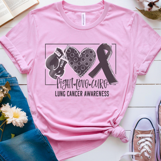 Lung Awareness 🎗️ Cancer Support T-shirt