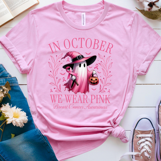 In October🎗️ Cancer Support T-shirt