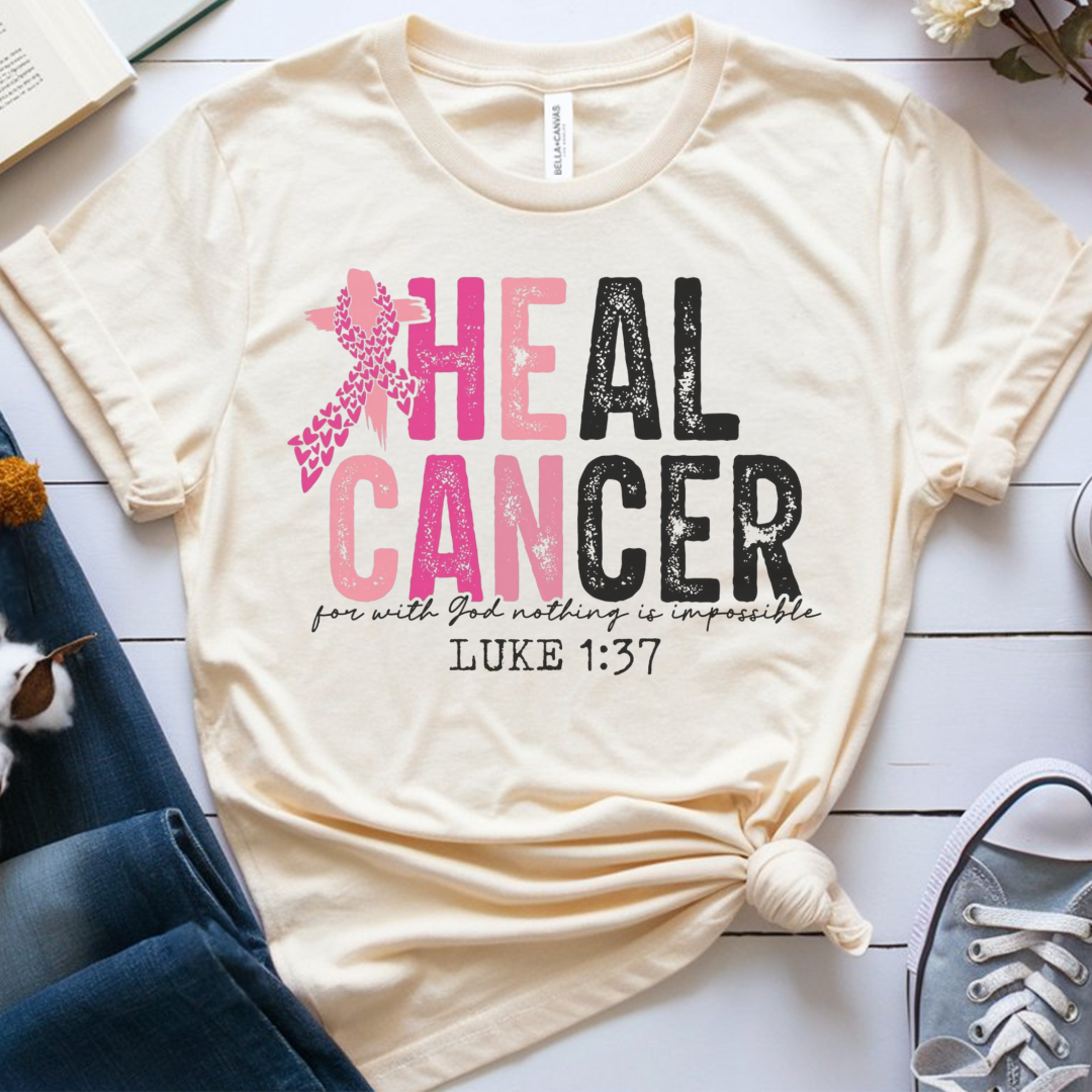 Luke 1:37🎗️ Cancer Support T-shirt