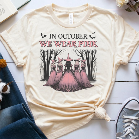 Witches October🎗️Cancer Support T-shirt
