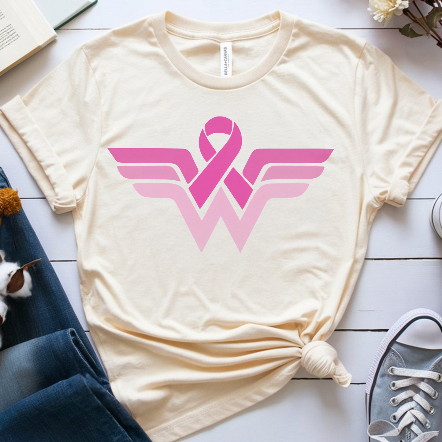 Wonder Woman Breast🎗️ Cancer Support T-shirt