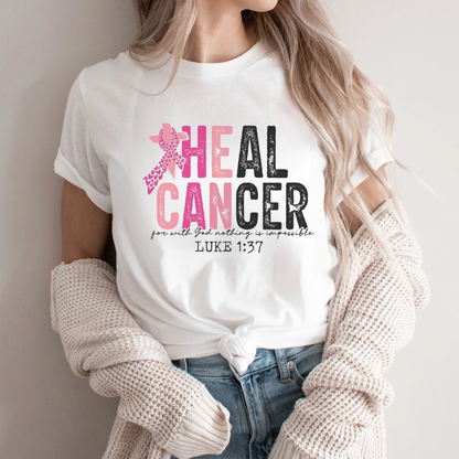 Luke 1:37🎗️ Cancer Support T-shirt