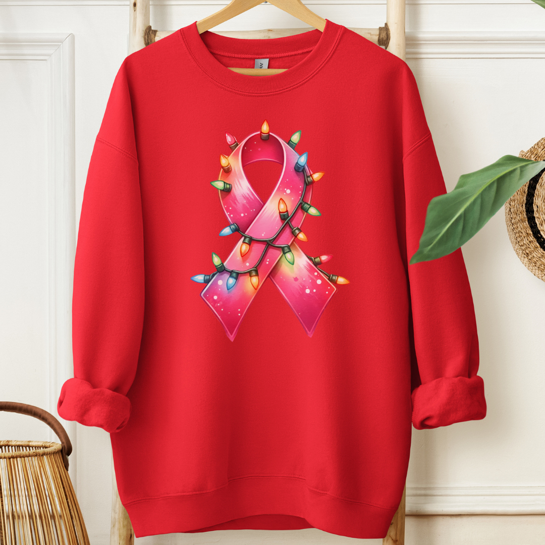 Light Ribbon🎗️Cancer support Sweatshirt (Christmas Limited Edition)