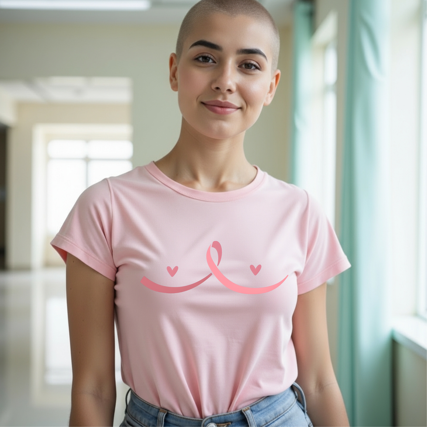 Breast Hearts🎗️ Cancer Support T-shirt