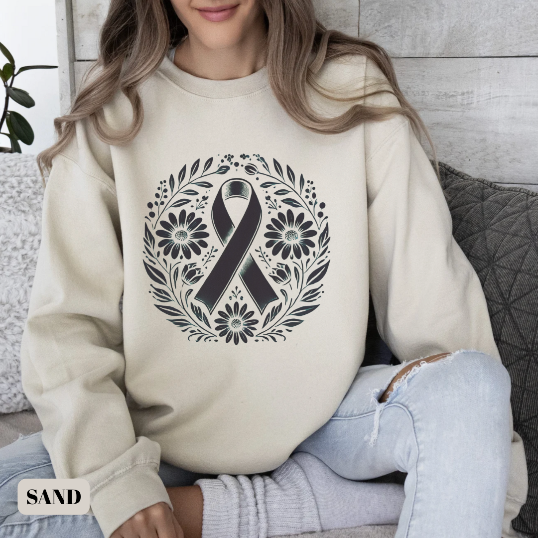 Floral🎗️Cancer support Sweatshirt