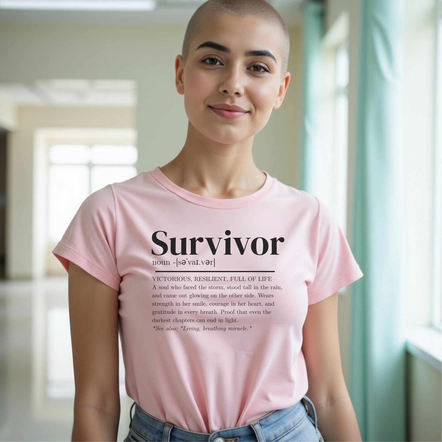 Survivor Noun🎗️ Cancer Support T-shirt