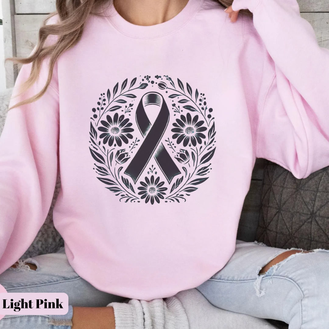 Floral🎗️Cancer support Sweatshirt