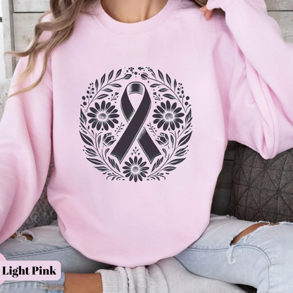 Floral🎗️Cancer support Sweatshirt