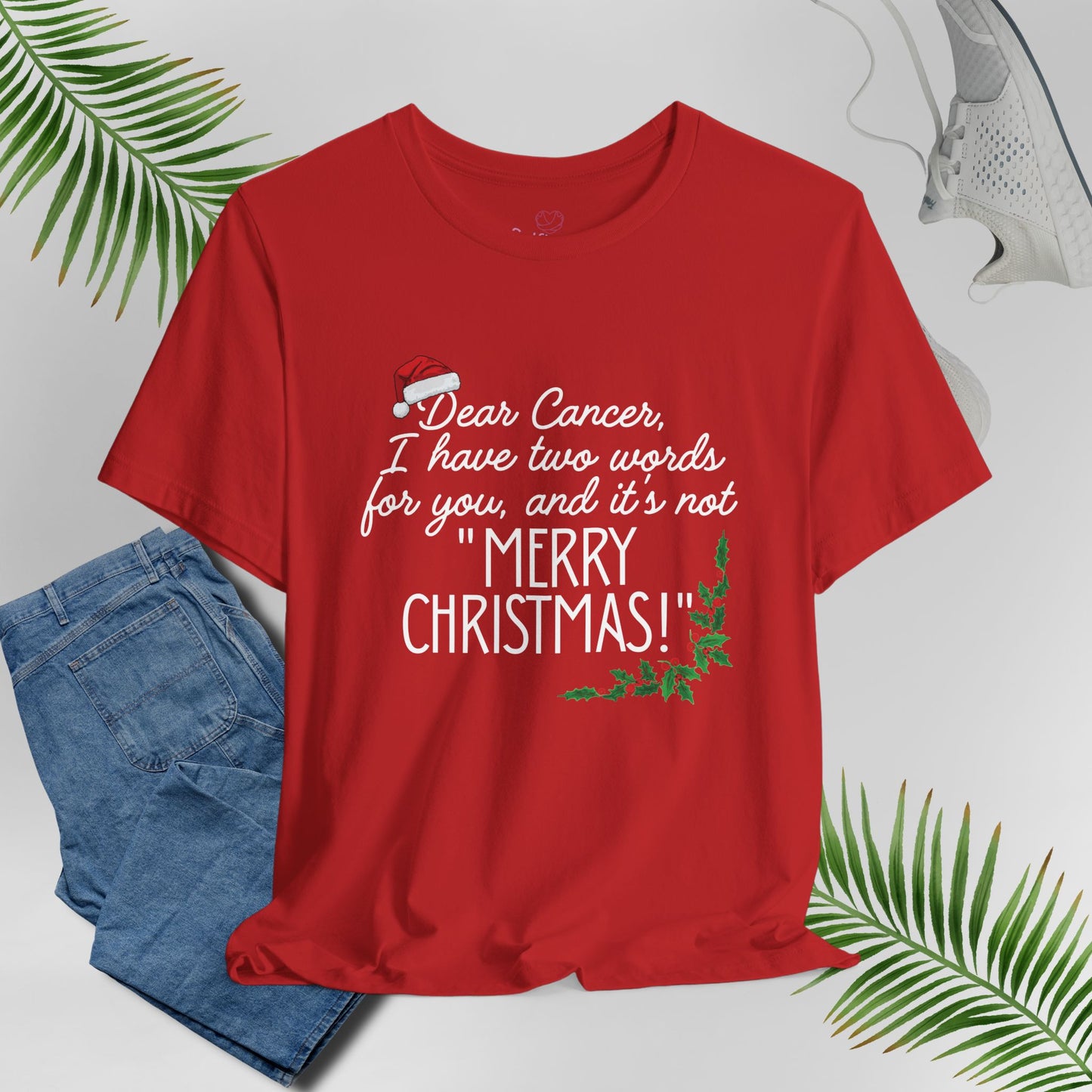 Two Words🎗️ Cancer Support T-shirt (Christmas Limited Edition)