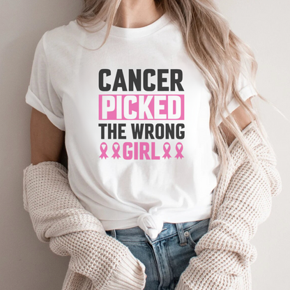 The wrong🎗️ Cancer Support T-shirt