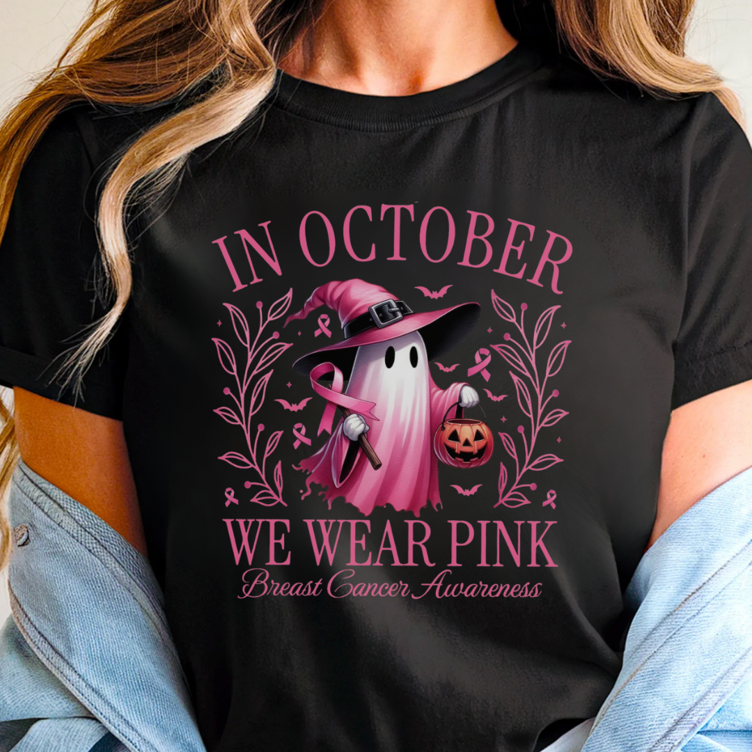 In October🎗️ Cancer Support T-shirt