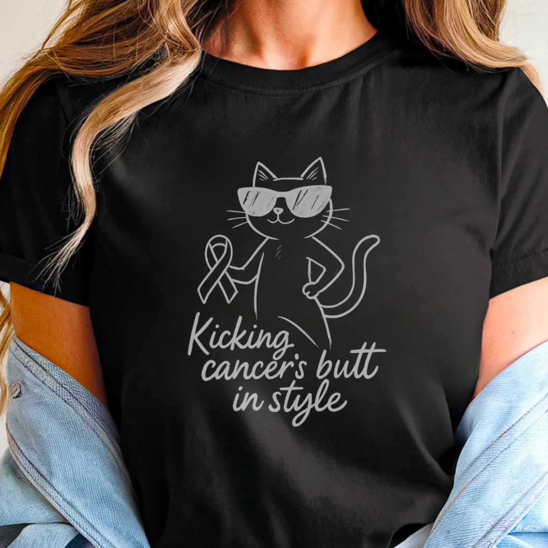 Kicking🎗️ Cancer Support T-shirt