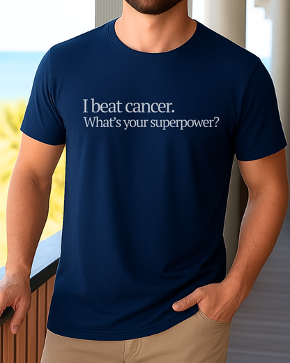 I beat🎗️Men's Cancer Support T-shirt
