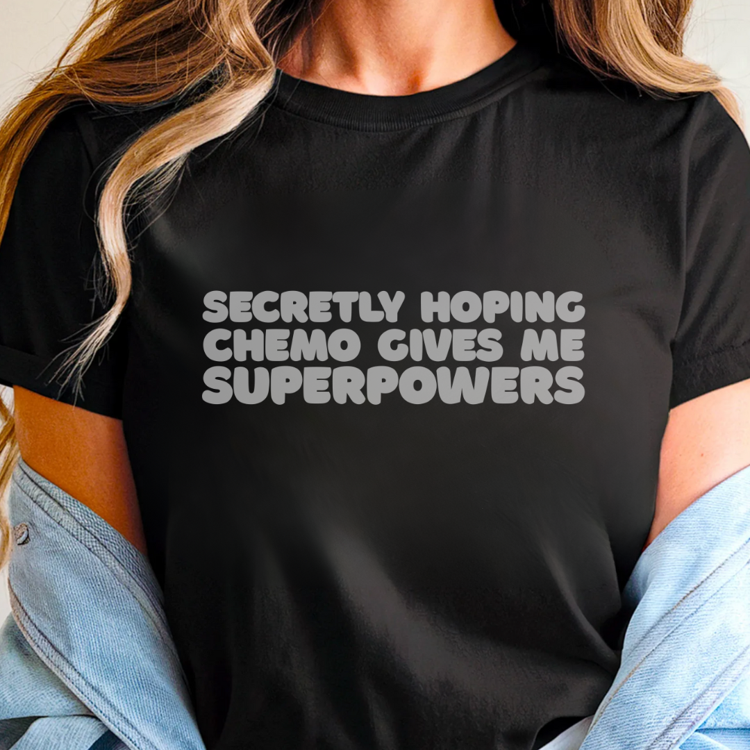 Superpowers (Black)🎗️ Cancer Support T-shirt