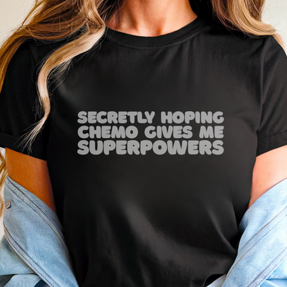 Superpowers (Black)🎗️ Cancer Support T-shirt