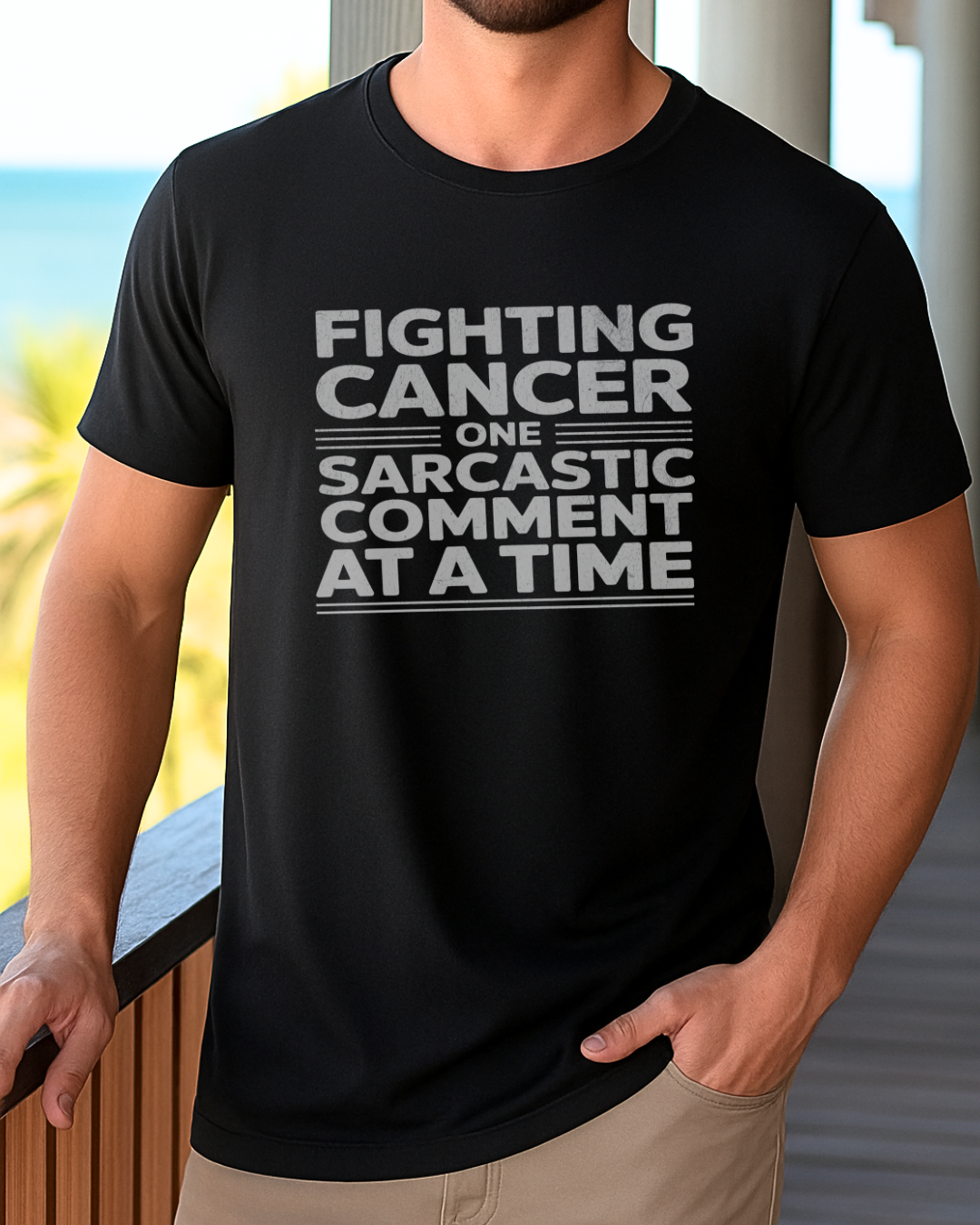 Comment🎗️Men's Cancer Support T-shirt