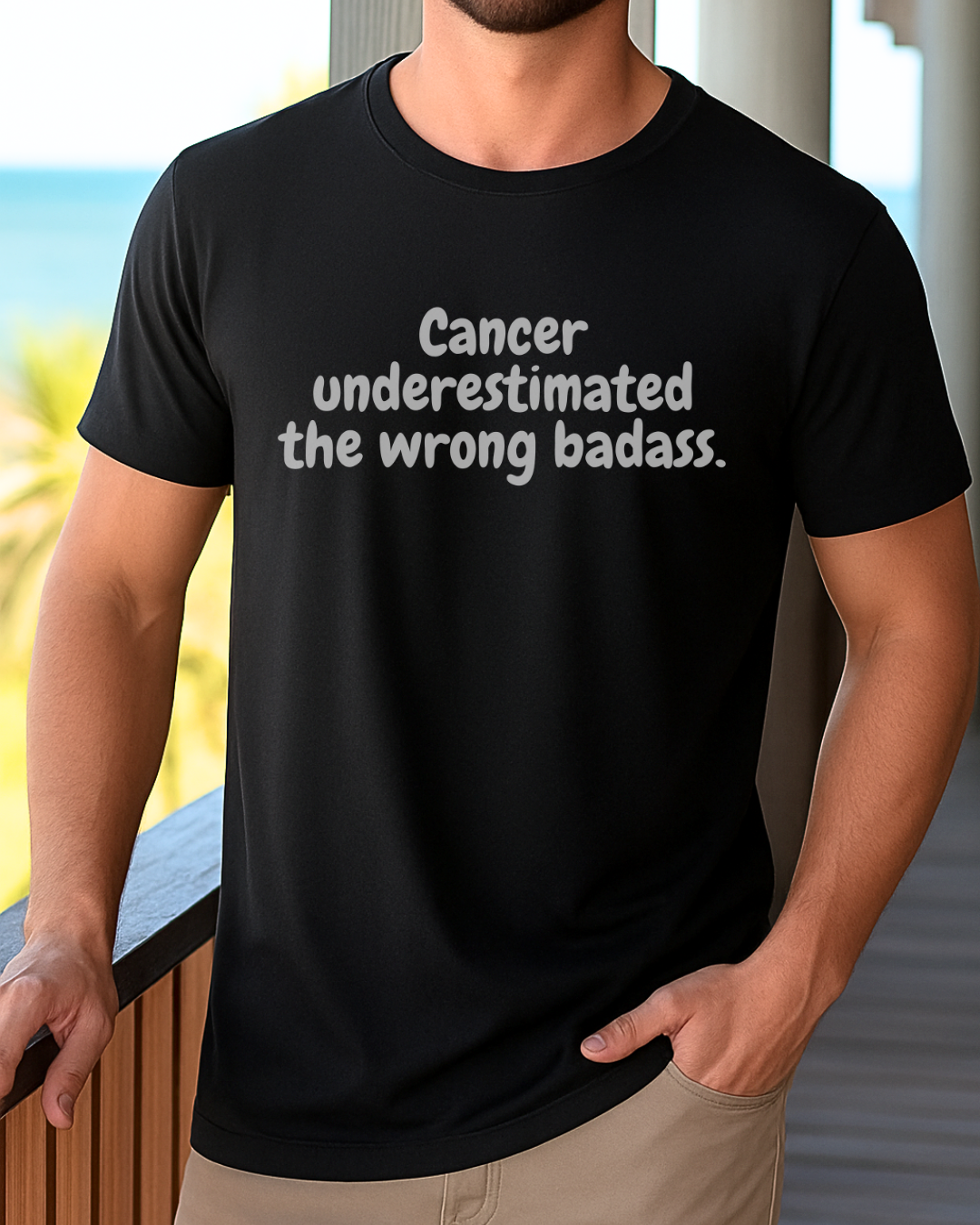 Underestimated🎗️Men's Cancer Support T-shirt