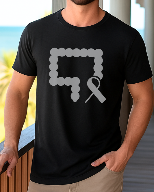 Colon🎗️Men's Cancer Support T-shirt