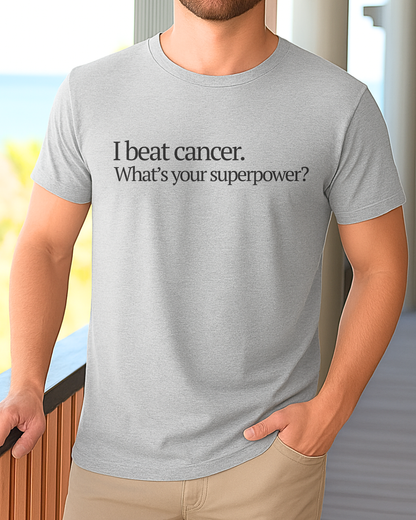 I beat🎗️Men's Cancer Support T-shirt