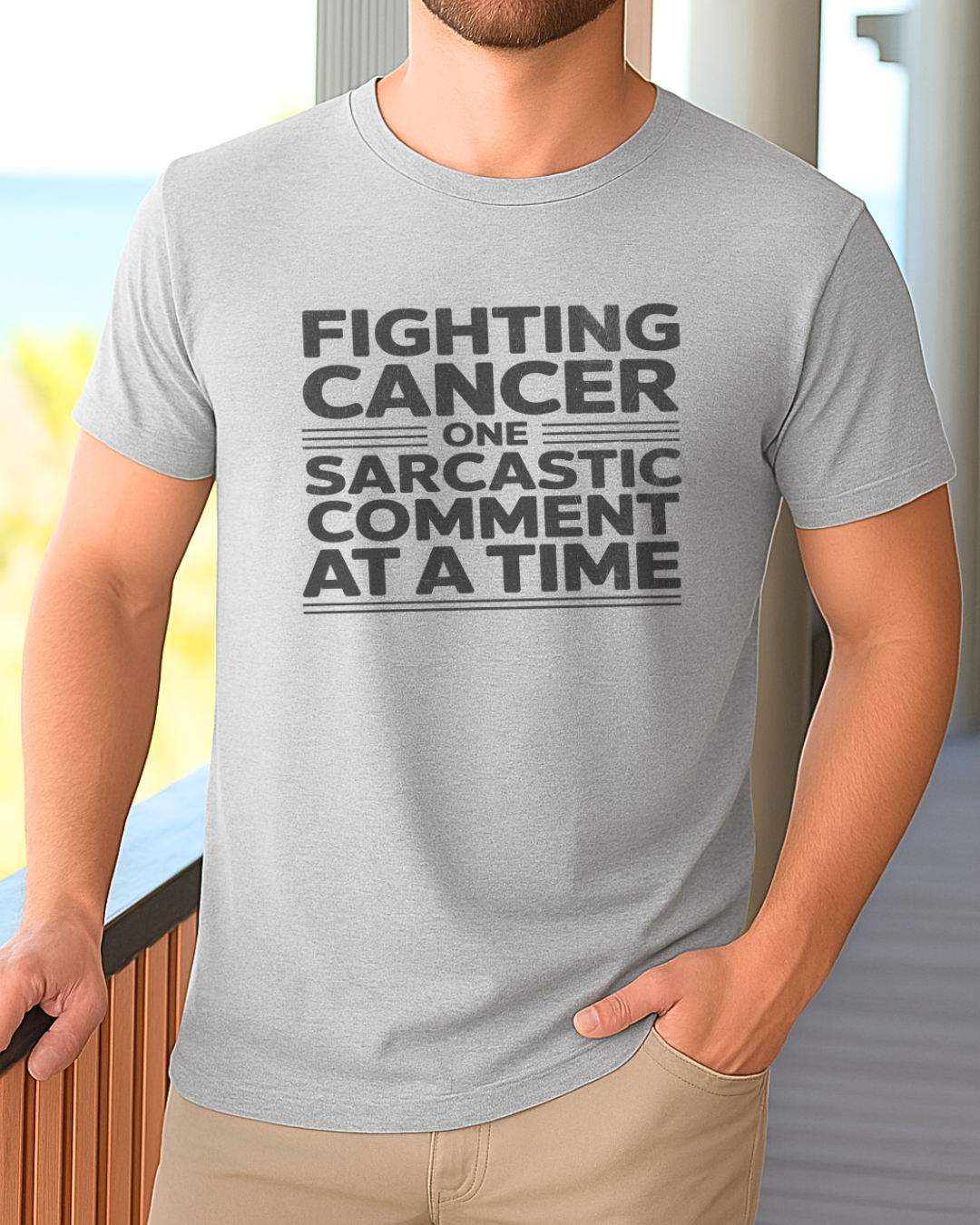 Comment🎗️Men's Cancer Support T-shirt