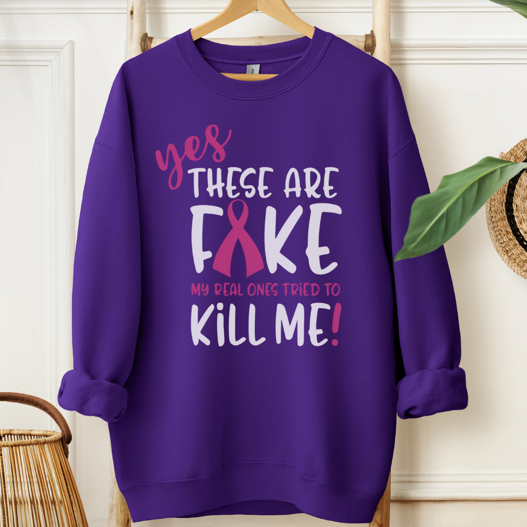Fake🎗️Cancer support Sweatshirt