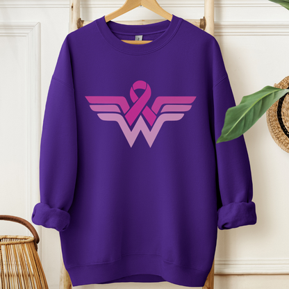 Wonder Woman Breast🎗️Cancer support Sweatshirt