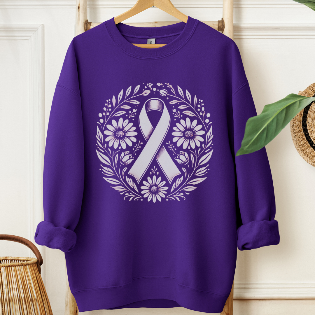 Floral🎗️Cancer support Sweatshirt