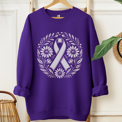 Floral🎗️Cancer support Sweatshirt