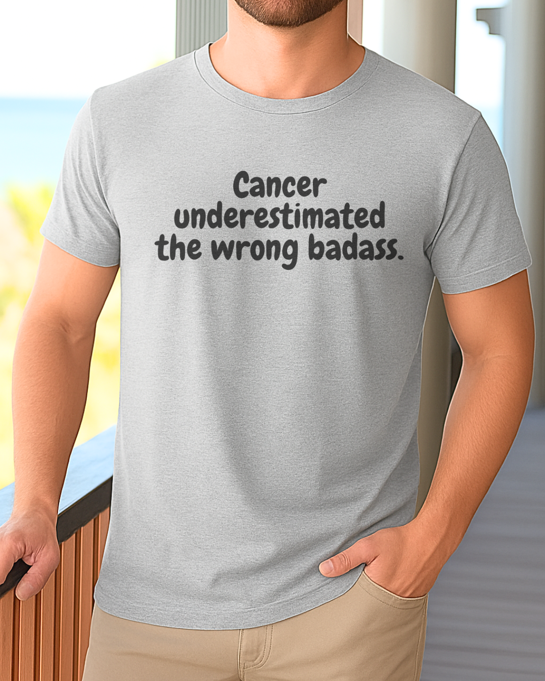 Underestimated🎗️Men's Cancer Support T-shirt