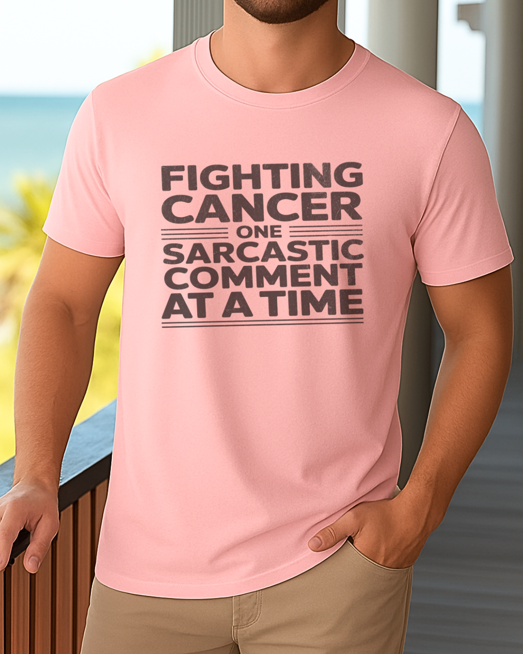 Comment🎗️Men's Cancer Support T-shirt