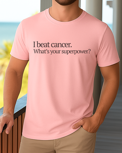 I beat🎗️Men's Cancer Support T-shirt