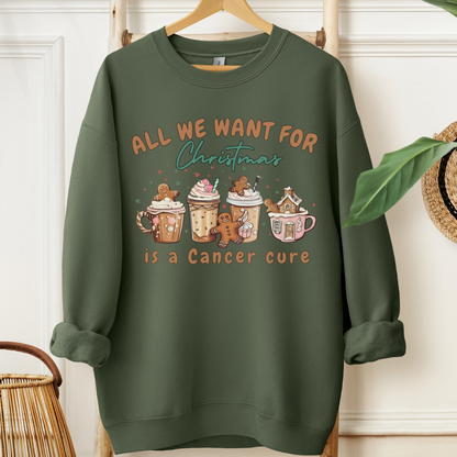 Cure🎗️Cancer support Sweatshirt (Christmas Limited Edition)
