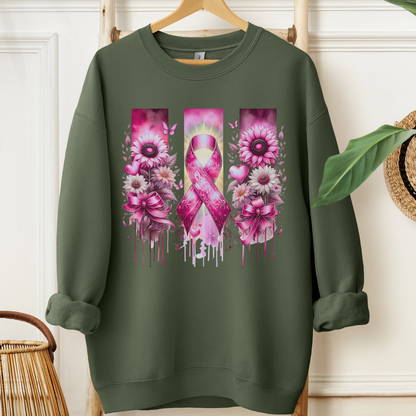 Breast Flowers🎗️Cancer support Sweatshirt