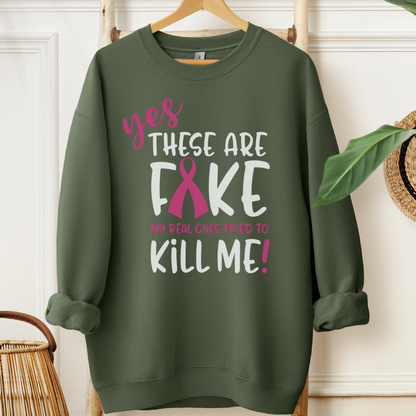 Fake🎗️Cancer support Sweatshirt